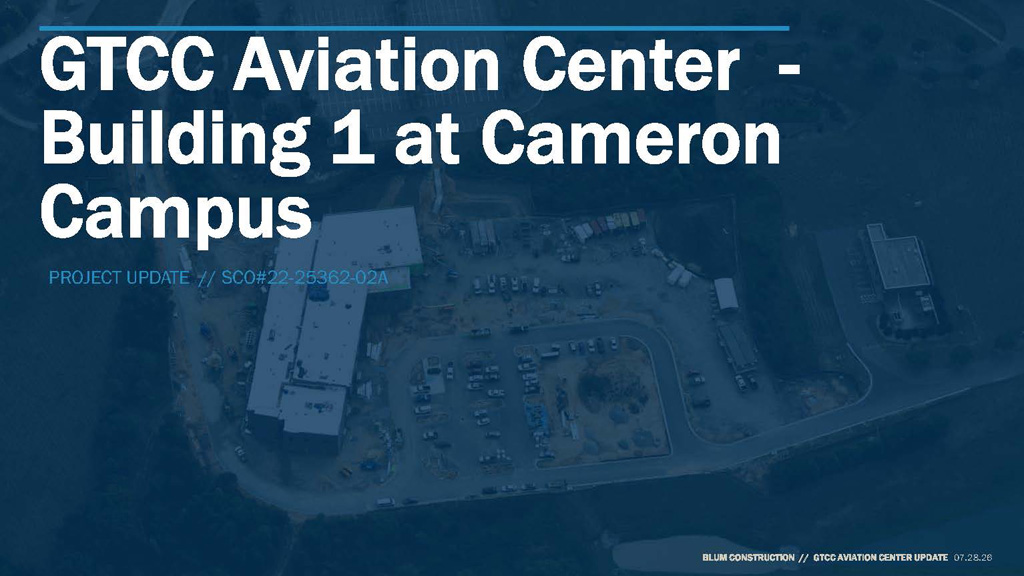 Blum Construction GTCC Aviation Center 1 Update