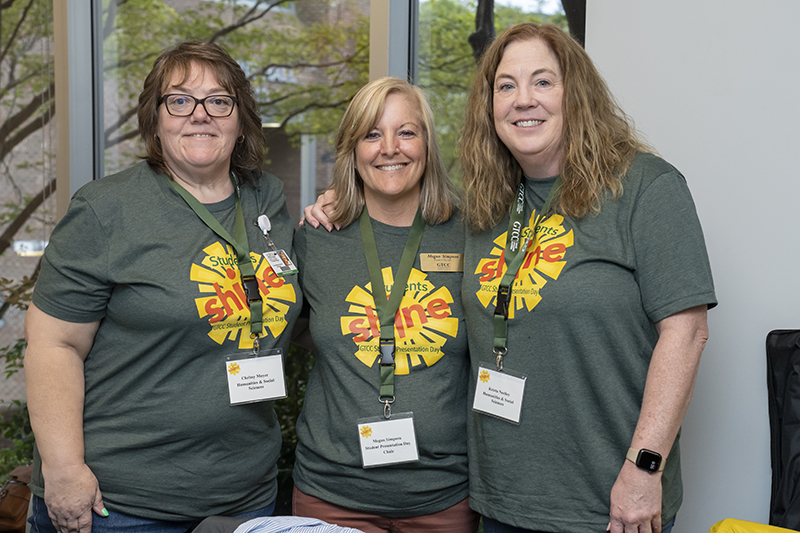Student Shine committee members Chrissy Moyer (from left), Megan Simpson, and Krista Neelley.