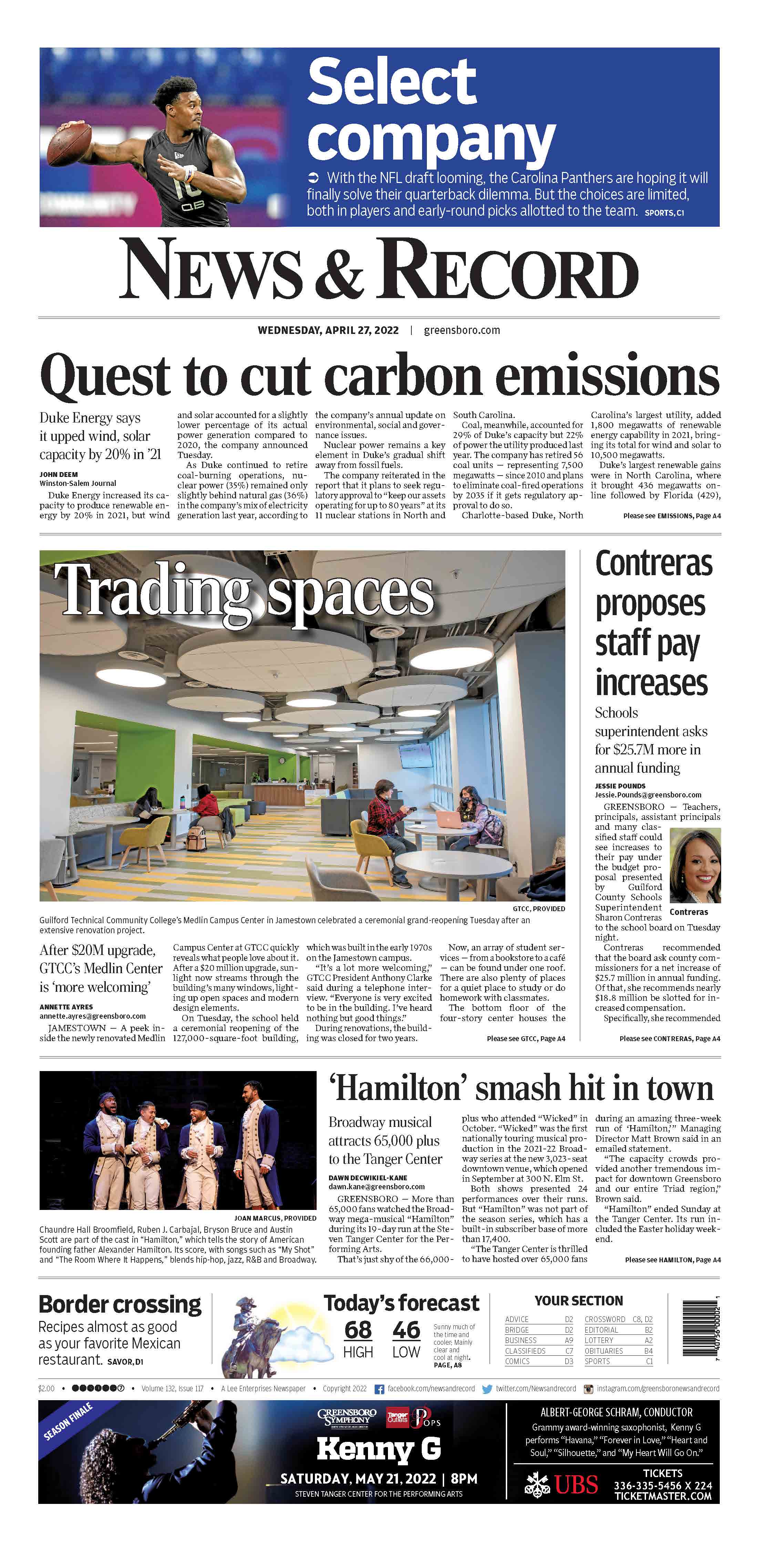 Greensboro News & Record features Medlin student center grand reopening