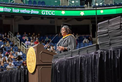 GTCC 2022 commencement speaker and GTCC graduate, Kim Simon. 