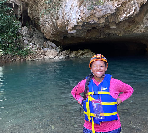 Chloe Redfern exploring Belize.