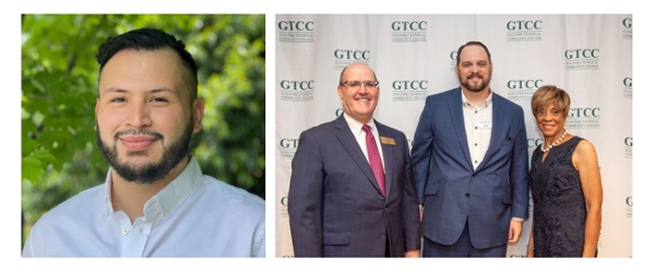 Jose Bernal Munoz (left image) and Anthony Clarke, Ph.D., Andrew L. Rodenbough (center) and Treana A. Bowling, Ed.D. (right image). 