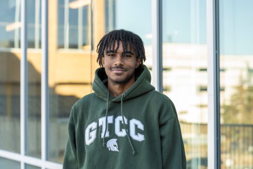 17-year-old Xavier El, who attends GTCC as part of the N.C. Career and College Promise Program