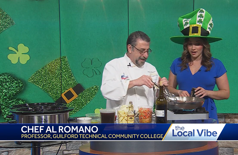 Chef Al Romano and WXII-12 anchor Jackie Pascale