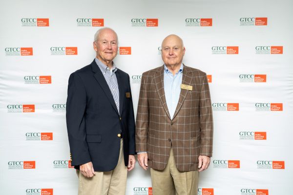 (Left to right): David Miller and Michael Godwin at their swearing-in ceremony as members of the GTCC Board of Trustees.