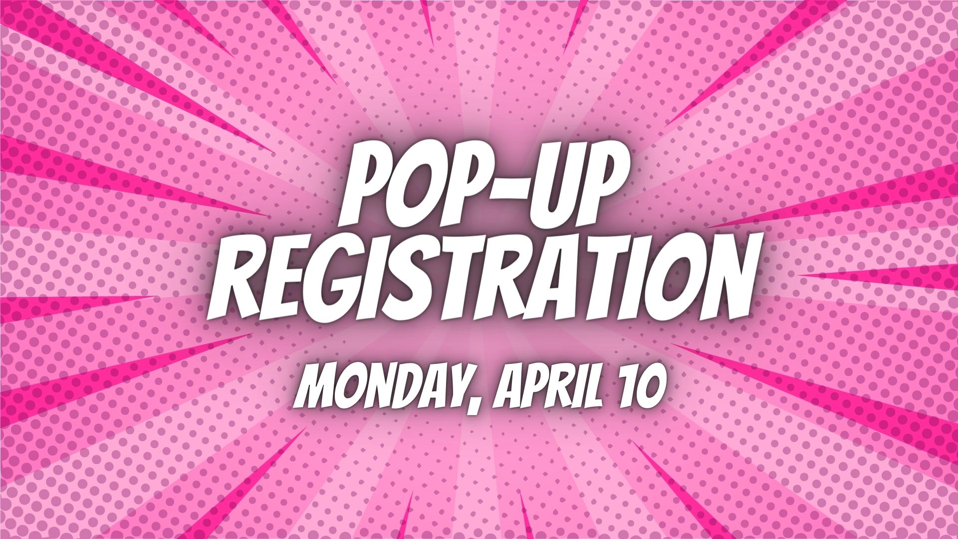 Pop-Up Registration graphic