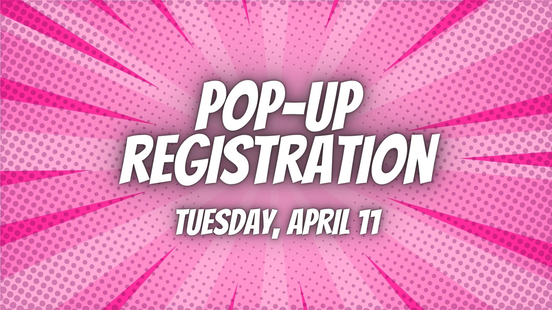 Pop-Up Registration graphic