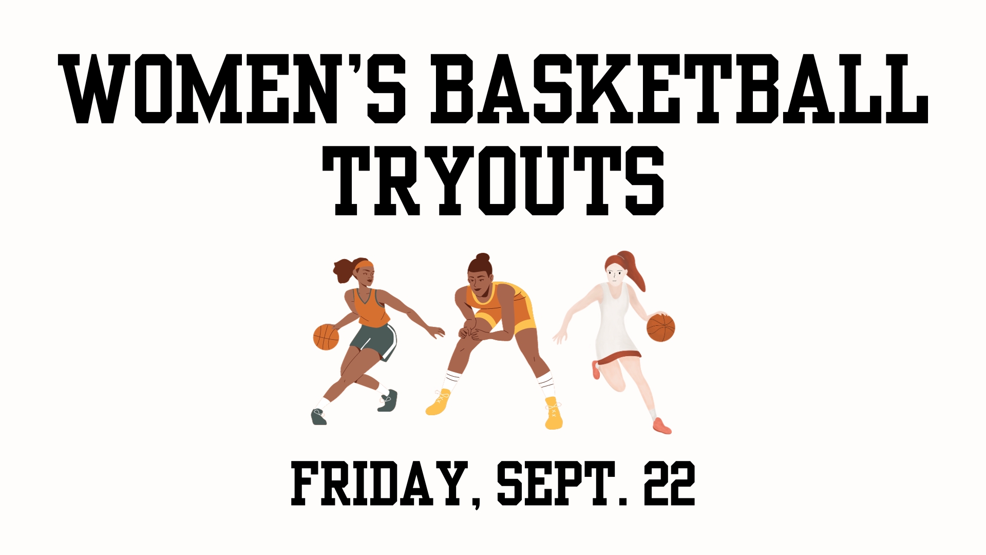 Women's Basketball Tryouts graphic