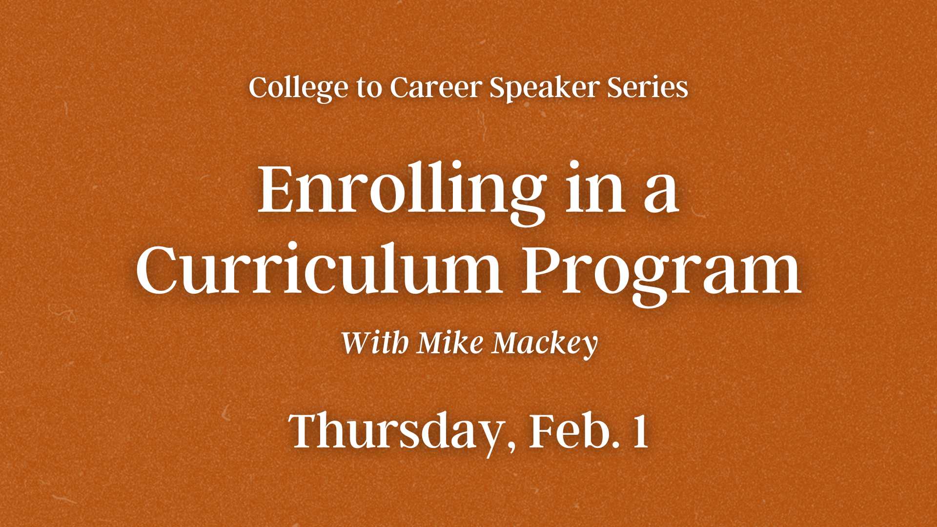 Enrolling in a Curriculum Program
