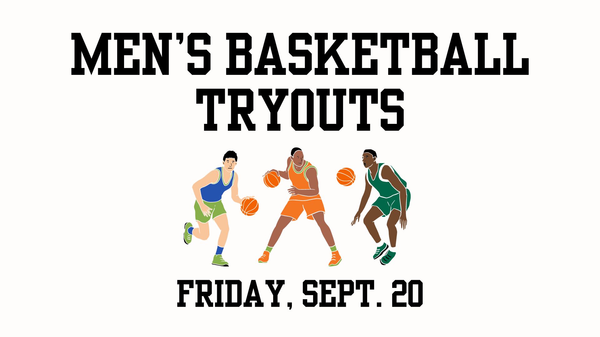 Men's Basketball Tryouts graphic