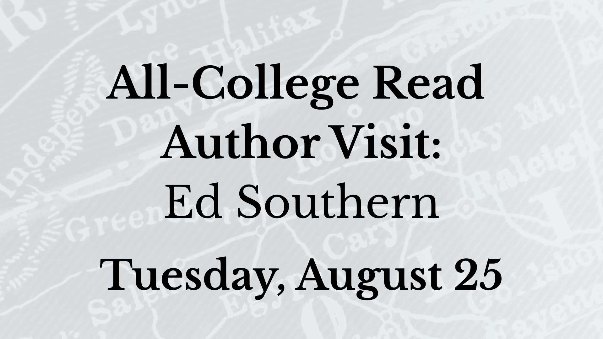All college read Ed Southern graphic