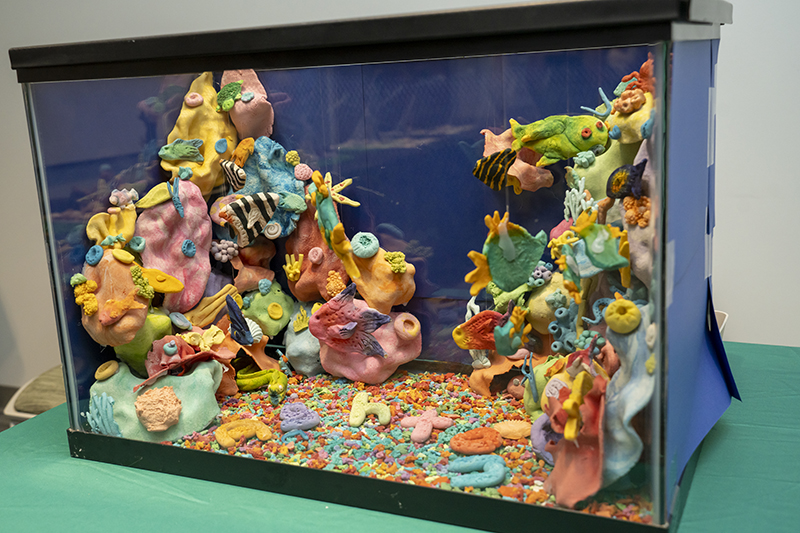 Baking & Pastry Arts students used dead dough to create sculptures.