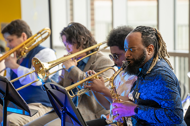 The Jazz Band performs during Student Shine Presentation Day 2024.