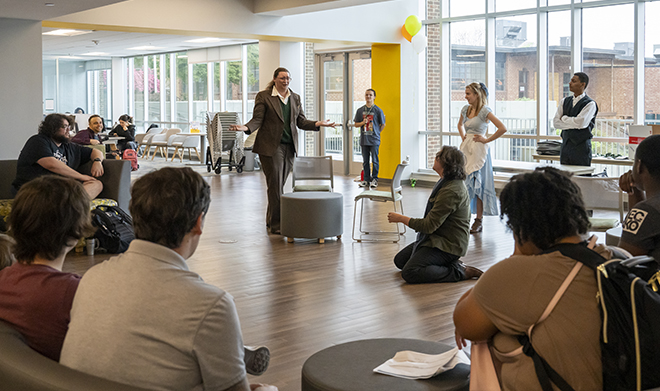 Theater students perform at Student Shine Presentation Day 2024.